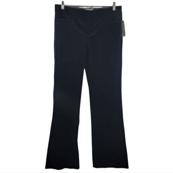 French Connection Trousers Colour 48 Navy‎ Stripe Turn Up Womens Size 6 NWT New - Picture 1 of 7